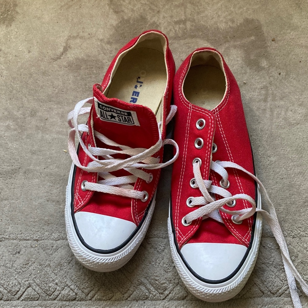 Converse women red sneakers